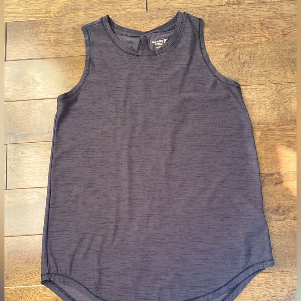 Black old navy active wear tank top size 12 girls
